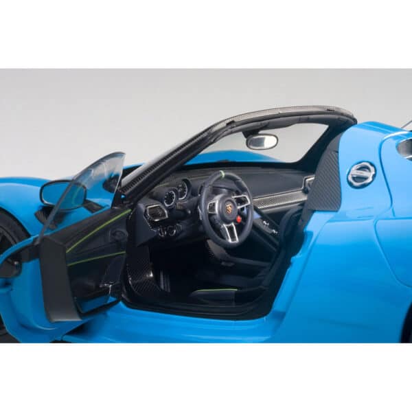 autoart - 1:18 porsche 918 spyder weissach package (riviera blue)