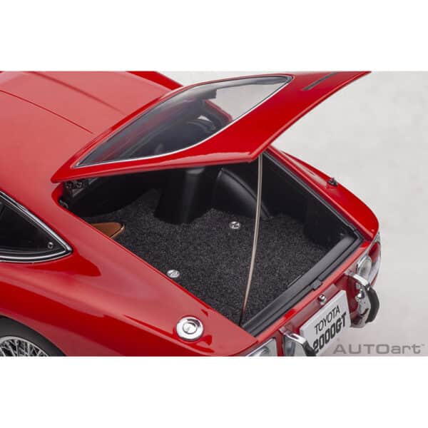 autoart - 1:18 toyota 2000gt (red with metal wire spoke wheels)