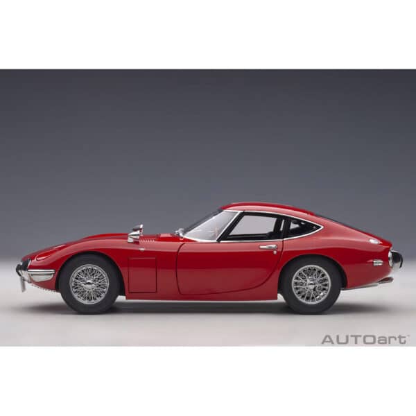 autoart - 1:18 toyota 2000gt (red with metal wire spoke wheels)