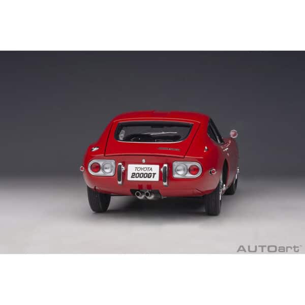 autoart - 1:18 toyota 2000gt (red with metal wire spoke wheels)
