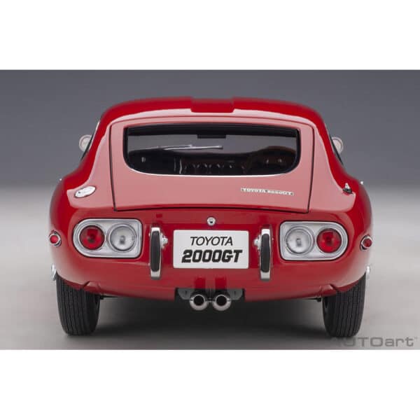 autoart - 1:18 toyota 2000gt (red with metal wire spoke wheels)
