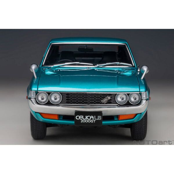 autoart - 1:18 toyota celica liftback 2000gt (ra25) 1973 (turquoise blue metallic)