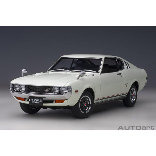 autoart - 1:18 toyota celica liftback 2000gt (ra25) 1973 (white)