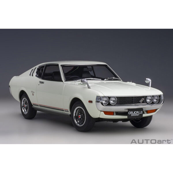 autoart - 1:18 toyota celica liftback 2000gt (ra25) 1973 (white)