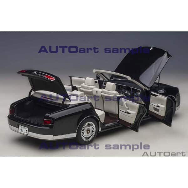 autoart - 1:18 toyota century convertible (black)