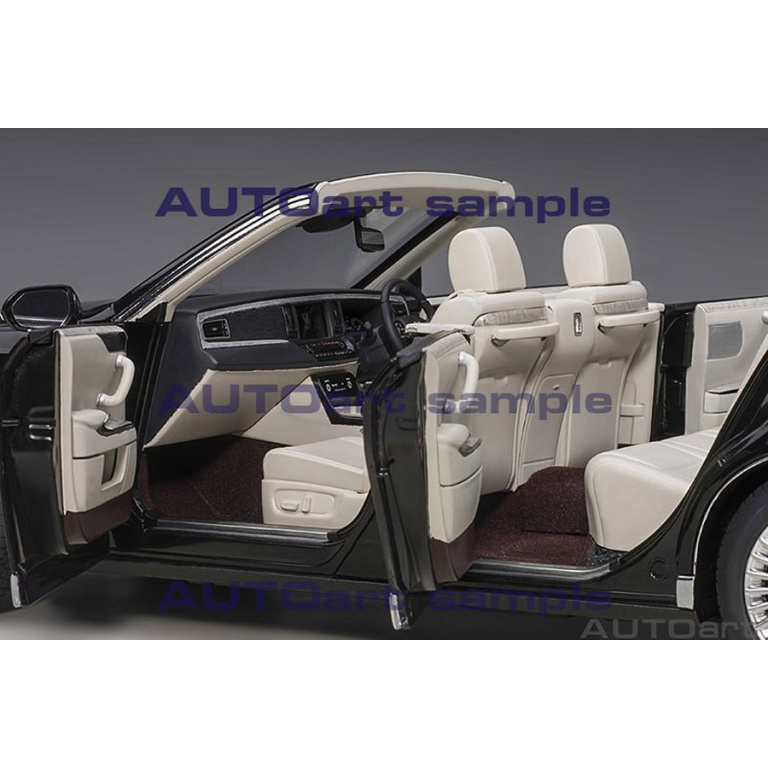 autoart - 1:18 toyota century convertible (black)