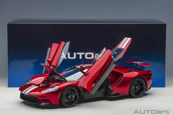 AUTOart 1:12 Ford GT 2017 Liquid Red (12106) composite model – in retail packaging