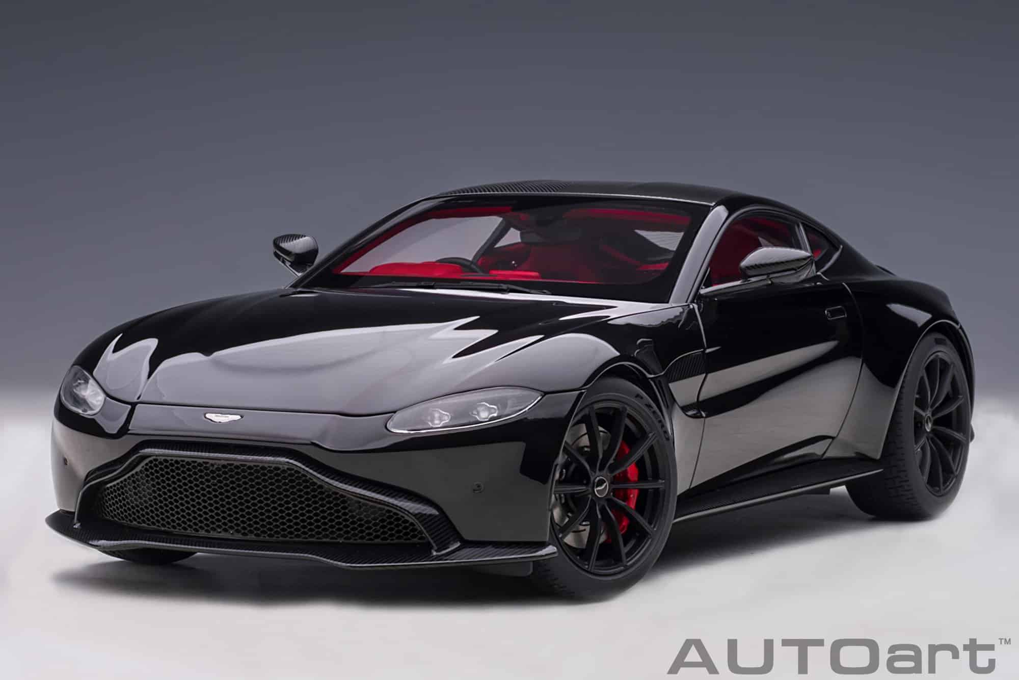 AUTOart 1:18 Aston Martin Vantage 2019 Jet Black (70275) Composite Model 2 AUTOart 1:18 Aston Martin Vantage 2019 Jet Black (70275) composite model – front three-quarter view