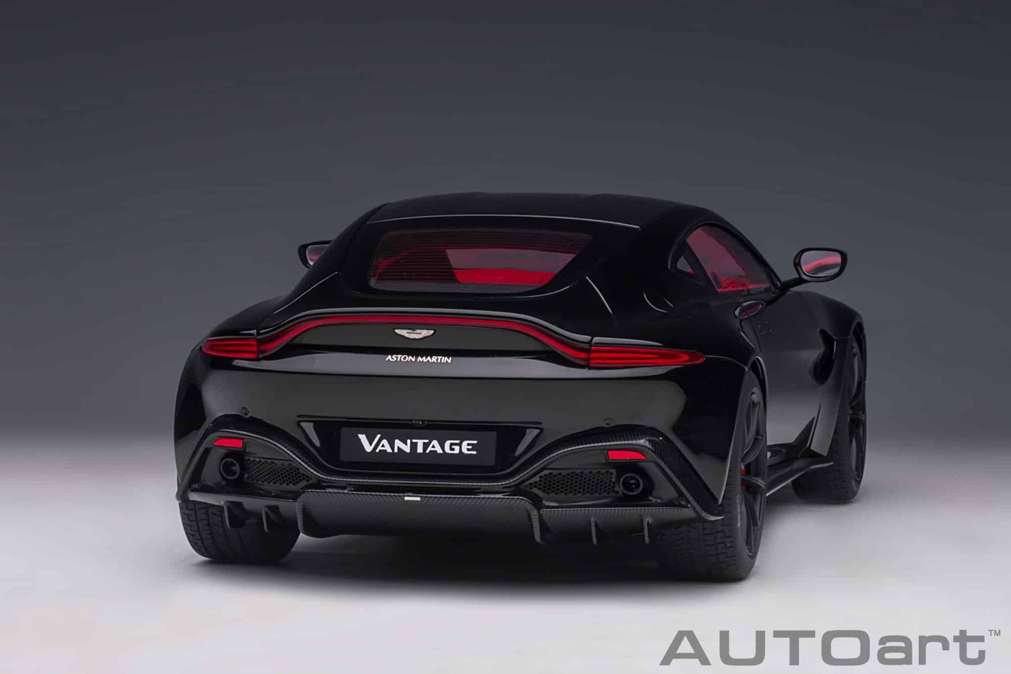 AUTOart 1:18 Aston Martin Vantage 2019 Jet Black (70275) Composite Model 12 AUTOart 1:18 Aston Martin Vantage 2019 Jet Black (70275) composite model – rear three-quarter view