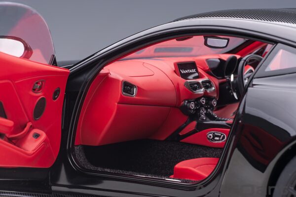 AUTOart 1:18 Aston Martin Vantage 2019 Jet Black (70275) Composite Model 16 AUTOart 1:18 Aston Martin Vantage 2019 Jet Black (70275) composite model – with doors open, driver side