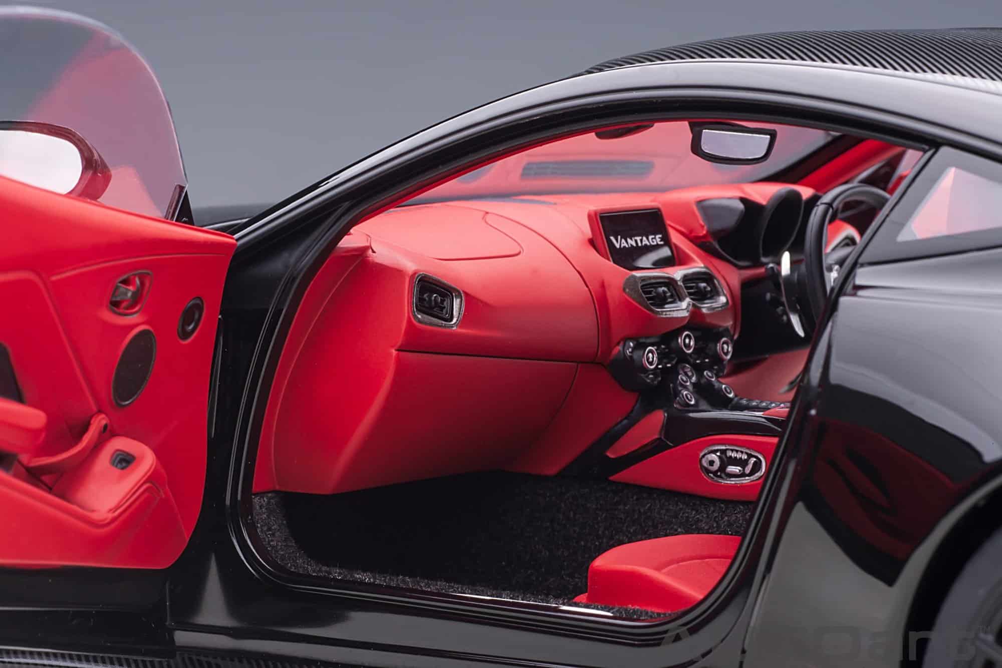 AUTOart 1:18 Aston Martin Vantage 2019 Jet Black (70275) Composite Model 5 AUTOart 1:18 Aston Martin Vantage 2019 Jet Black (70275) composite model – with doors open, driver side