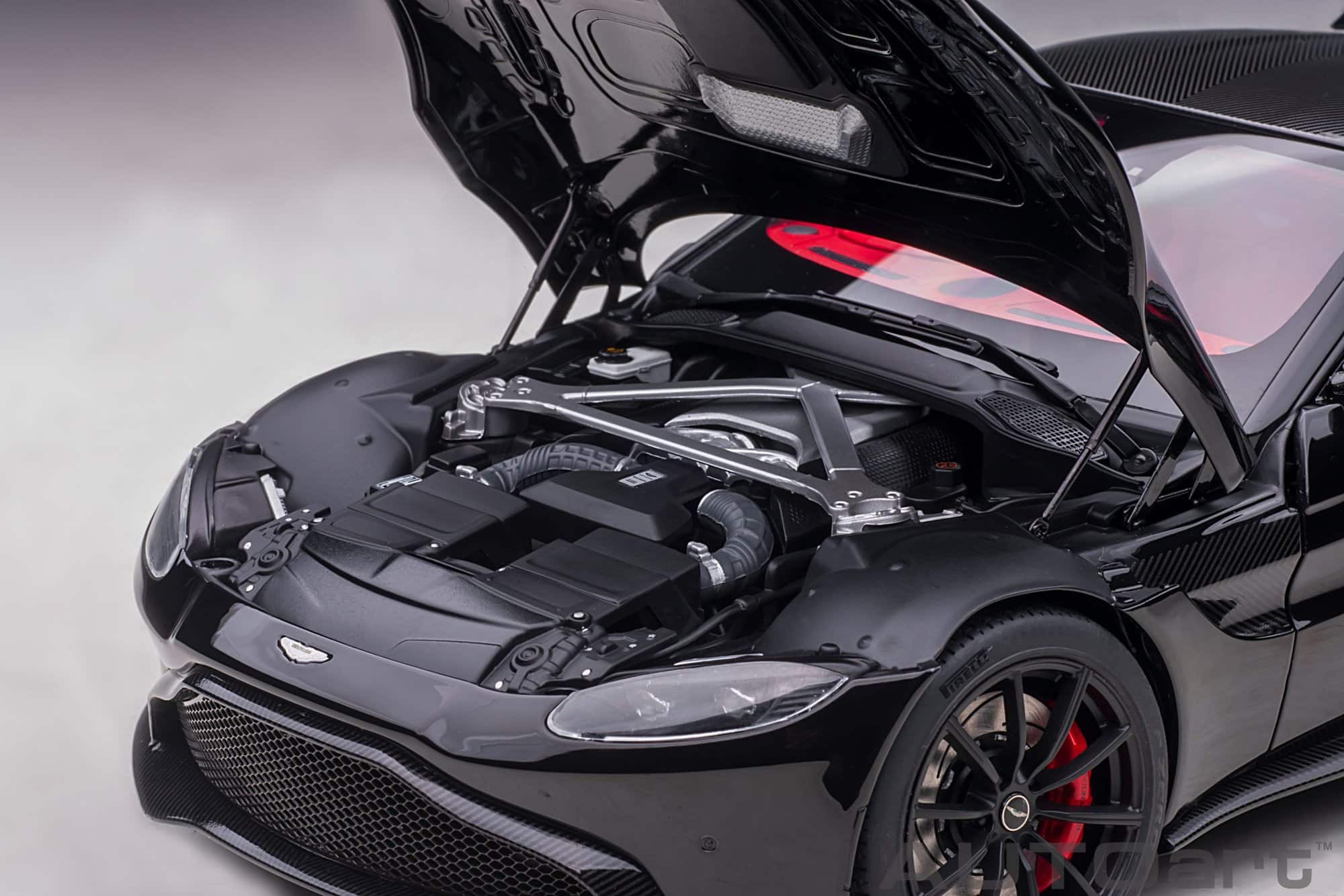 AUTOart 1:18 Aston Martin Vantage 2019 Jet Black (70275) Composite Model 7 AUTOart 1:18 Aston Martin Vantage 2019 Jet Black (70275) composite model – engine bay