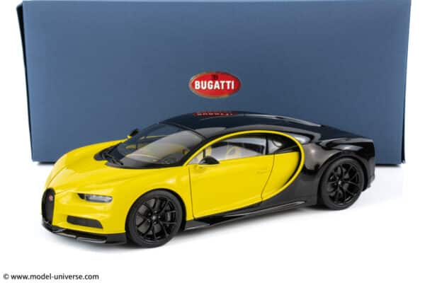 AUTOart - 1:18 Bugatti Chiron (Yellow Molsheim/Nocturne Black) - Composite Model