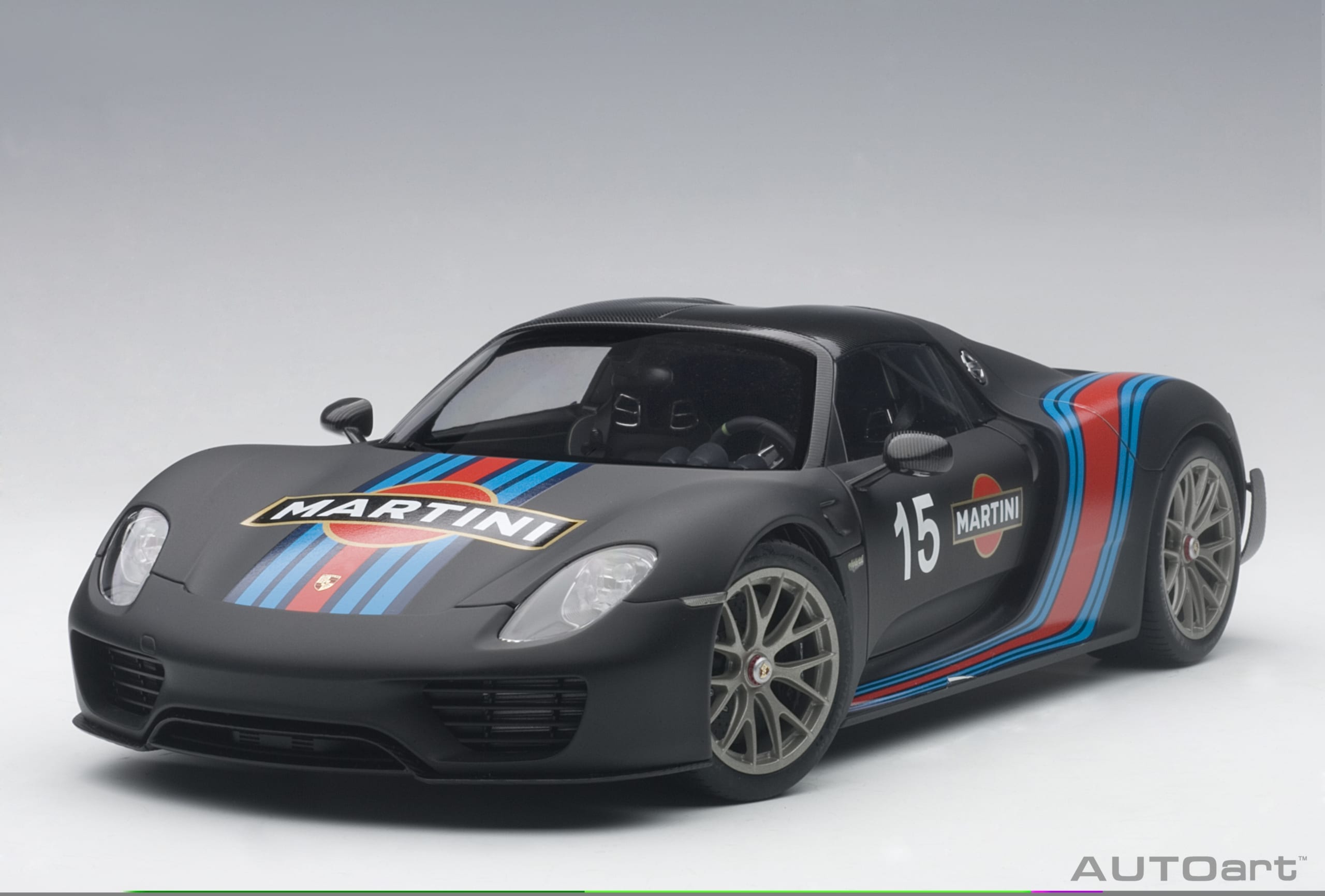 AUTOart 1:18 Porsche 918 Spyder Weissach Package Martini Livery 2013 (77929) Composite Model 14 AUTOart 1:18 Porsche 918 Spyder Weissach Package Martini Livery 2013 (77929)