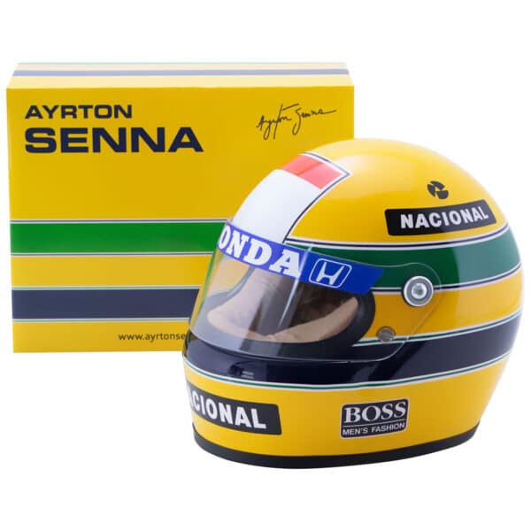 bell - 1:2 ayrton senna replica helmet - mclaren world champion 1988