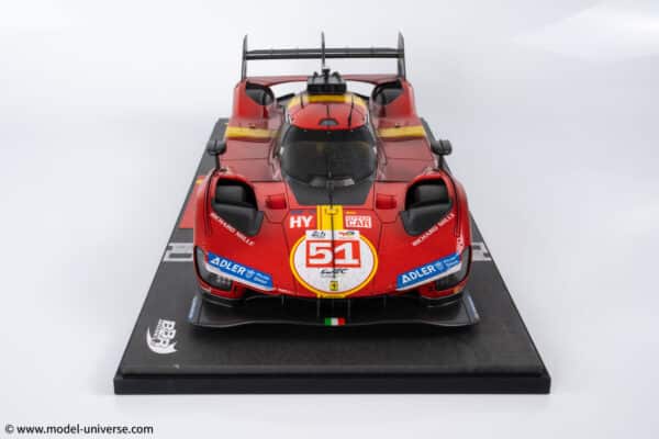 BBR - 1:12 Ferrari 499P No.51 Winner 24h Le Mans 2023 "Race Weathered Edition" - Limited Edition with Luxury Case and Showcase