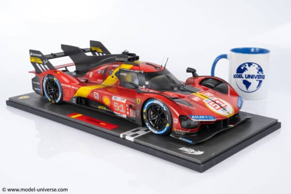 BBR - 1:12 Ferrari 499P No.51 Winner 24h Le Mans 2023 "Race Weathered Edition" - Limited Edition with Luxury Case and Showcase