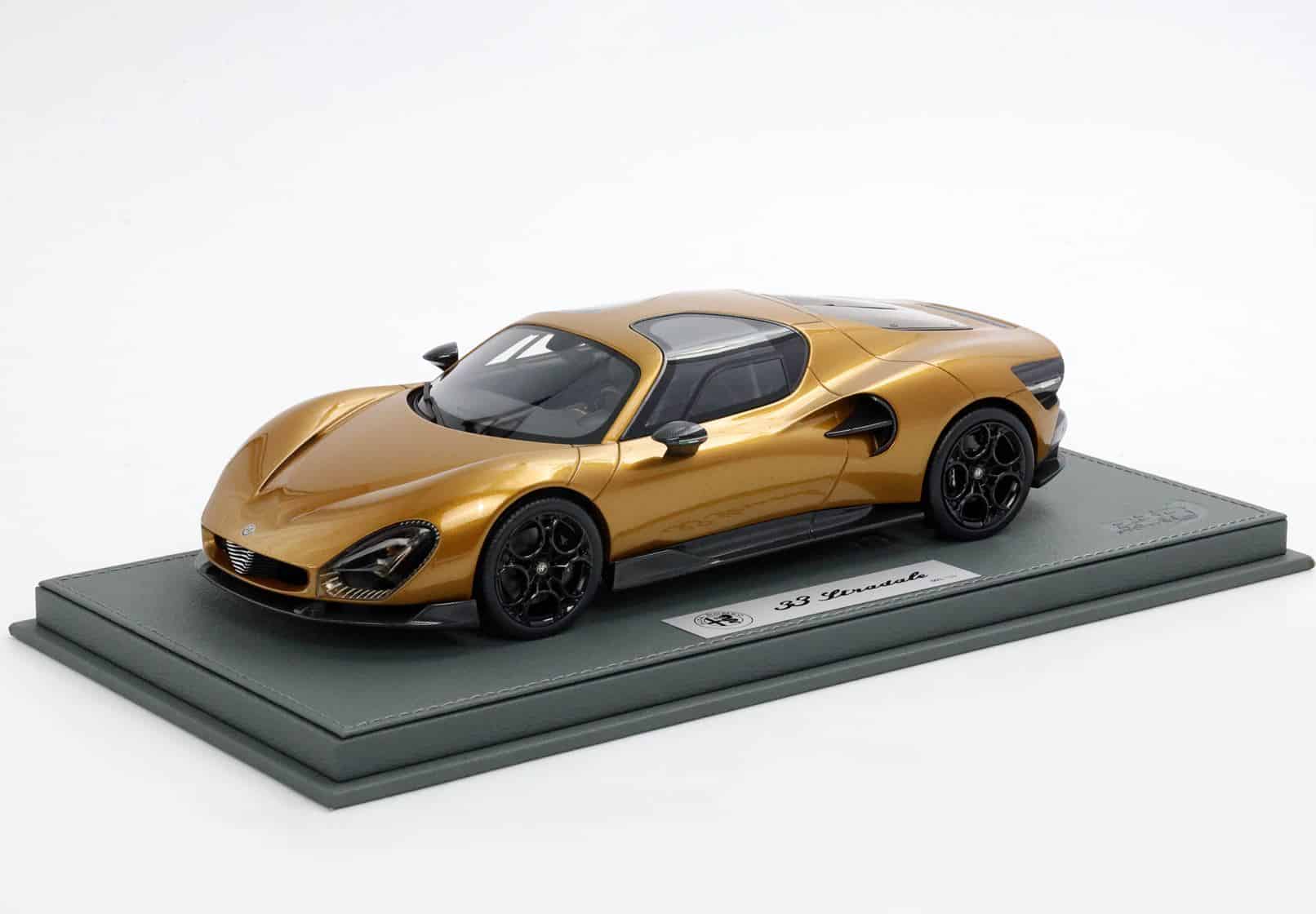 BBR - 1:18 Alfa Romeo 33 Stradale Ocra with Black Interior - Limited Edition Resin Model with Showcase 3 BBR - 1:18 Alfa Romeo 33 Stradale Ocra with Black Interior - Limited Edition Resin Model with Showcase