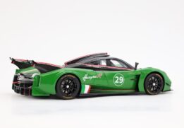 Pagani Huayra R Green and Carbon - Limited Edition - 1:18 Scale Resin Model by BBR (with showcase)