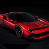 BBR - 1:43 Ferrari 849 Testarossa Assetto Fiorano Rosso Magma with Red Stripes - Limited Edition Resin Model