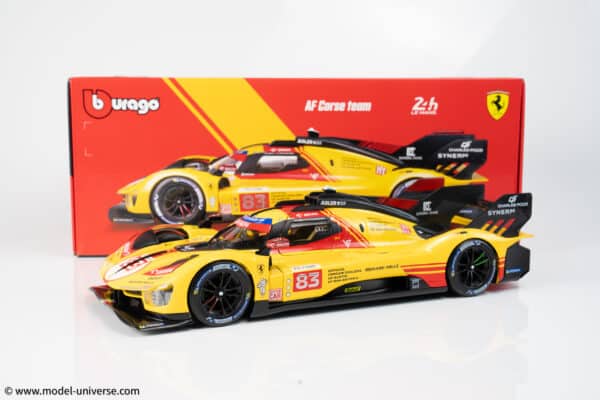 Bburago - 1:18 Ferrari 499P No.83 24h Le Mans 2024 R.Kubica, R.Shwartzman, Y.Ye - Diecast Model