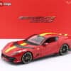 Ferrari 812 Competizione 2021 Rosso Corsa Red / Yellow - Signature Edition - 1:18 Scale Diecast Model by Bburago