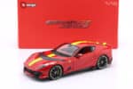 Ferrari 812 Competizione 2021 Rosso Corsa Red / Yellow - Signature Edition - 1:18 Scale Diecast Model by Bburago