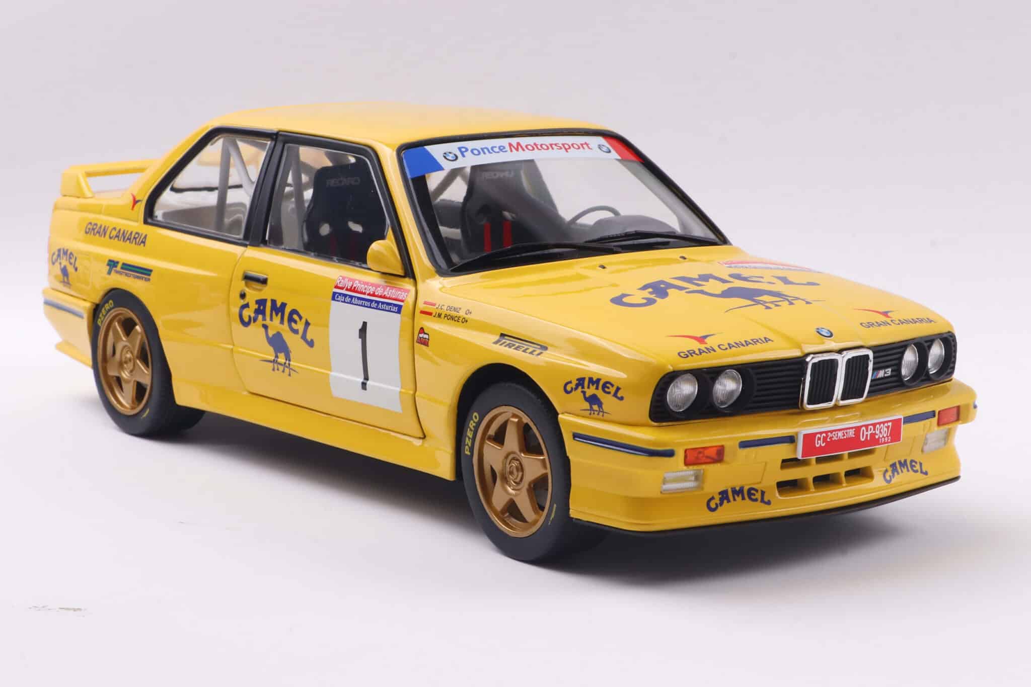 Solido - 1:18 BMW E30 M3 GR.A No.1 J.M.Ponce, J.C.Deniz Rally Principe ...