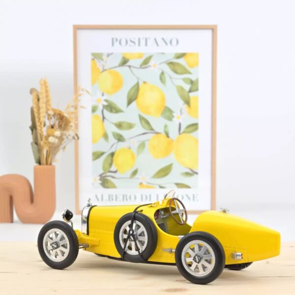 Norev 1:12 Bugatti TYpe 35 Yellow Diecast Model