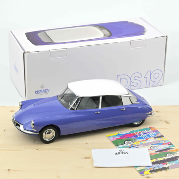 norev - 1:12 citroen ds 19 1959 blue delphinium and white