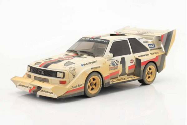 CMR 1:18 Audi Sport Quattro S1 No.1 Walter Rohrl Winner Pikes Peak 1987 Dirty Version - Diecast Model 9 CMR 1:18 Audi Sport Quattro S1 No.1 Walter Rohrl Winner Pikes Peak 1987 Dirty Version - Diecast Model