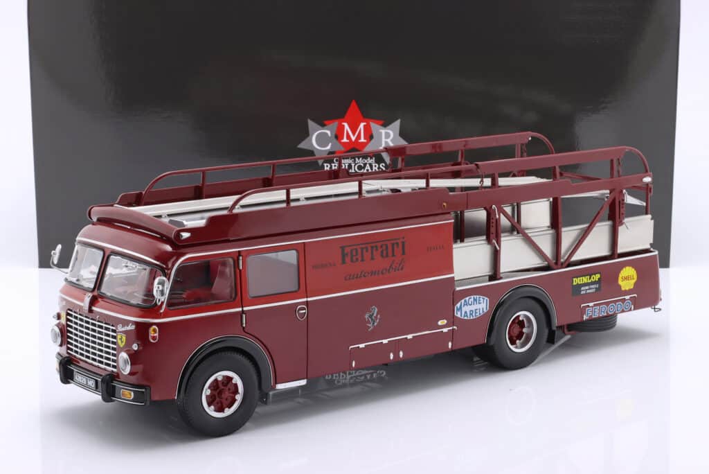 Top New Arrivals at model-universe.com - 15th June - CMR Transporters, GP Replicas, Solido Porsche 911's, Spark Le Mans/GT3/F1, Looksmart Ferrari's, AUTOart, MCG, LS Collectibles, Top Marques and much more. 2 CMR - 1:18 Fiat 642 RN2 Bartoletti Ferrari Race Car Transporter 1959 - Diecast Model