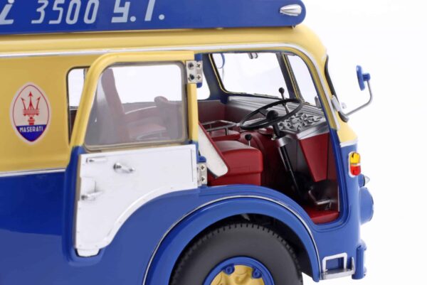 CMR - 1:18 Fiat 642 RN2 Bartoletti Maserati Race Car Transporter 1957 Blue/Yellow - Diecast Model 13 CMR - 1:18 Fiat 642 RN2 Bartoletti Maserati Race Car Transporter 1957 Blue/Yellow - Diecast Model