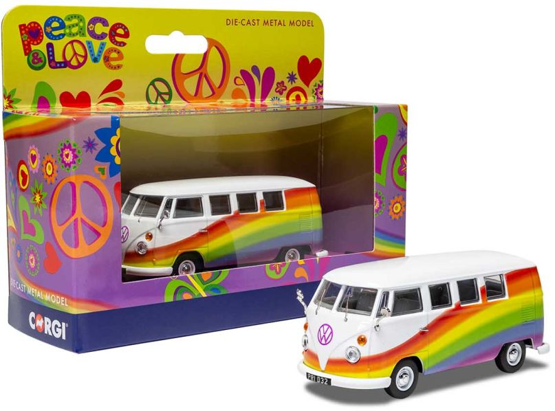 Volkswagen Campervan 'Peace Love and Rainbows'