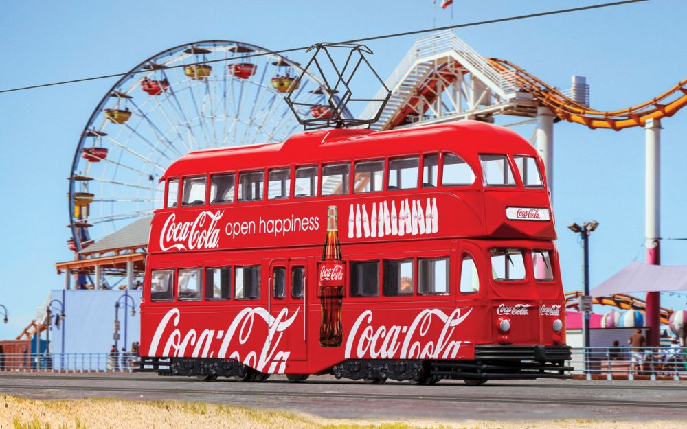 Double Decker Tram Coca Cola Open Happines