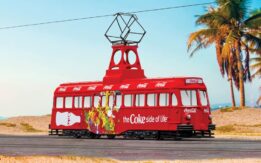 Single Decker Tram Coca Cola Coke Side of Life