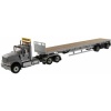 Diecast Masters - 1:50 International HX520 Tandem Tractor with 53' Flatbed Trailer (Grey)