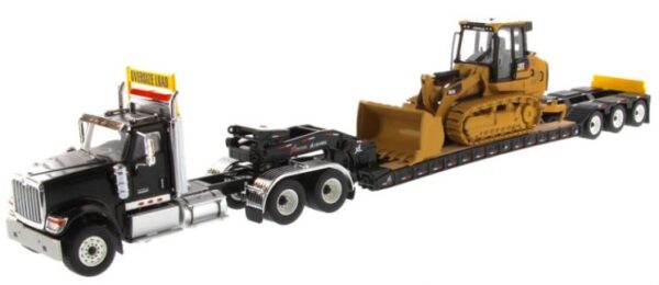 Diecast Masters - 1:50 International HX520 Tandem Tractor with XL120 HDG Trailer + Cat 963K Track Loader