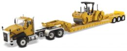 Diecast Masters - 1:50 Cat CT660 Day Cab + XL120 Low-Profile HDG Cat CB-534D XW Vibratory Asphalt Compactor