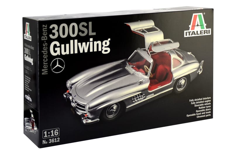 Italeri 1:16 Mercedes 300sl gullwing plastic model kit 3612