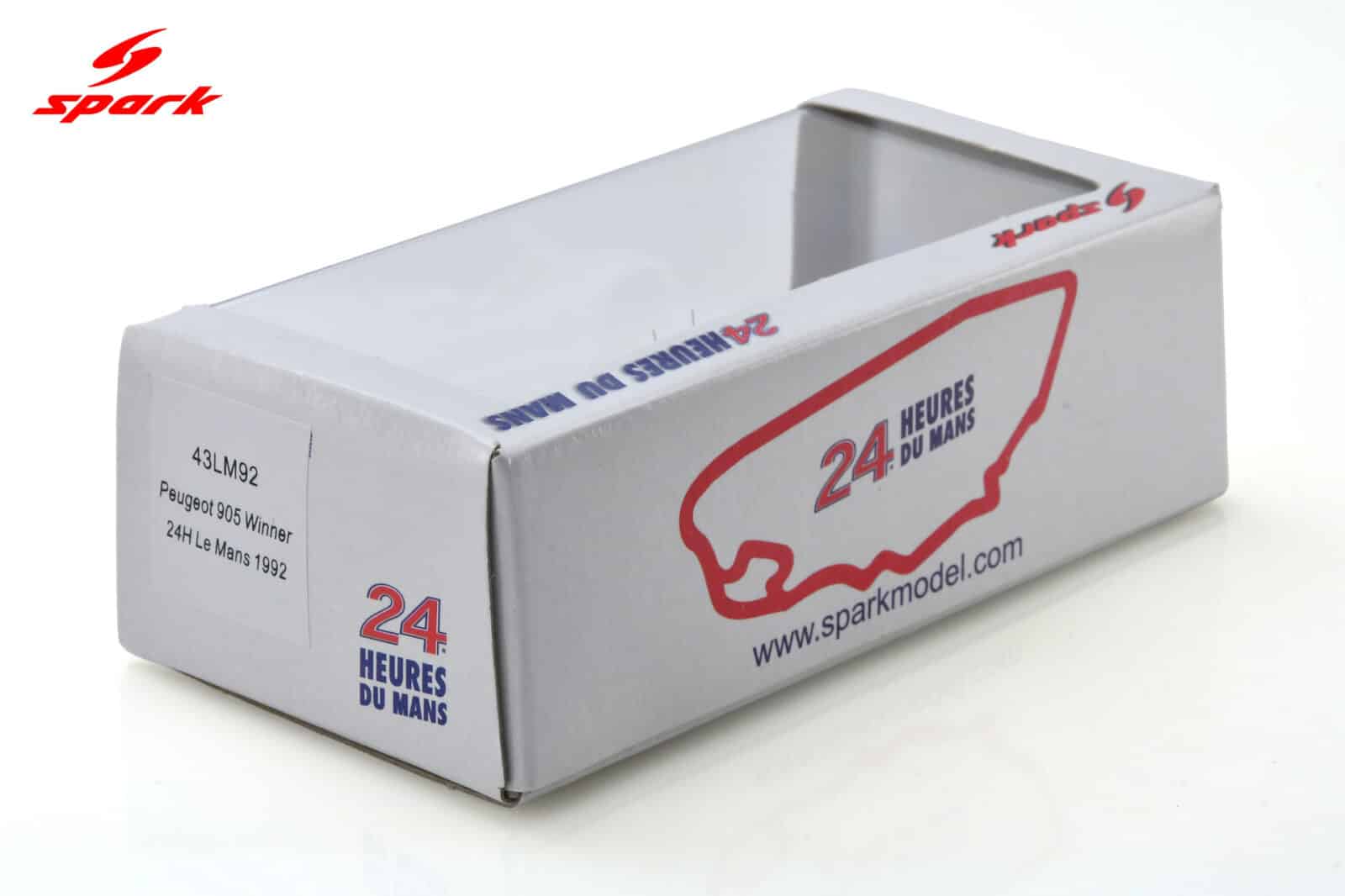 Spark 1:43 Peugeot 905 No.1 Winner 24H Le Mans 1992 M. Blundell