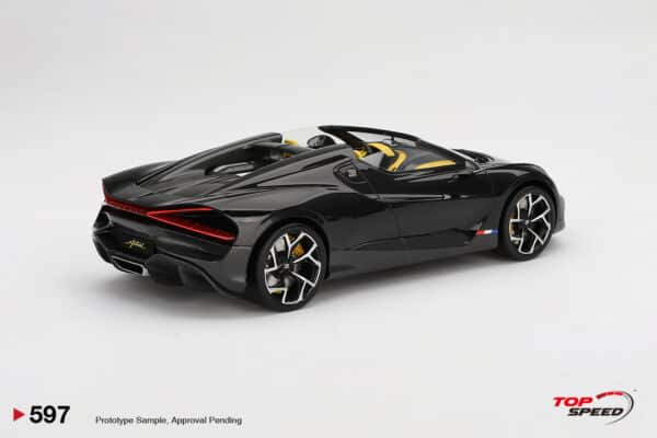 Diecast Model Shop - Model Universe 20 Alternative view of Top Speed 1:18 Bugatti W16 Mistral Black (TS0597) Resin Model