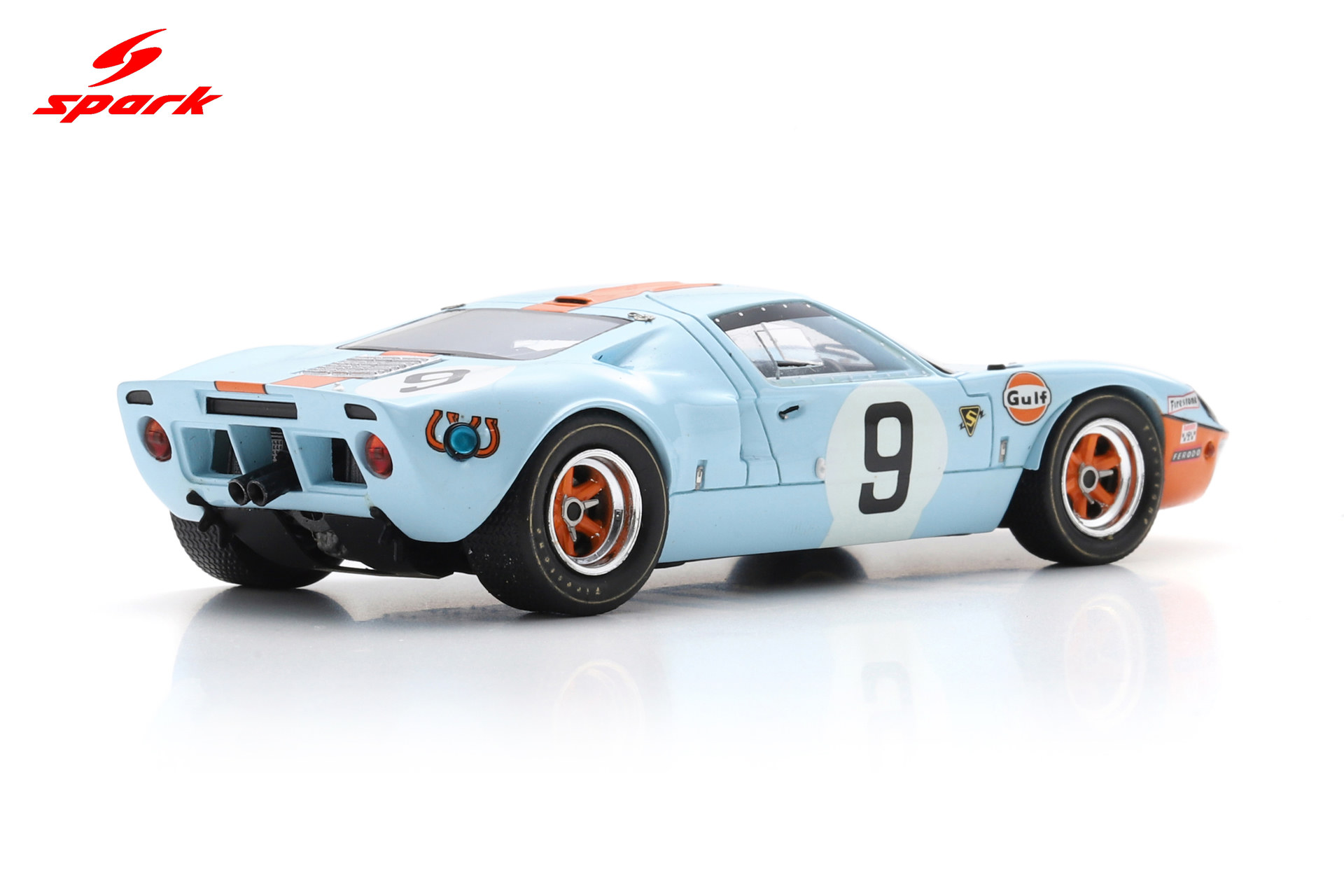 Spark 1:43 Ford GT 40 No.9 Winner 24H Le Mans 1968 P. Rodríguez - L. Bianchi (43LM68) Resin Model 6 Spark 1:43 Ford GT 40 No.9 Winner 24H Le Mans 1968 P. Rodríguez - L. Bianchi (43LM68) Resin Model - Image 6