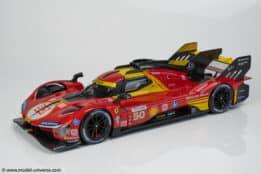 Bburago - 1:18 Ferrari 499P No.50 Winner 24h Le Mans 2024 Fuoco, Molina, Nielsen - Diecast Model with Showcase