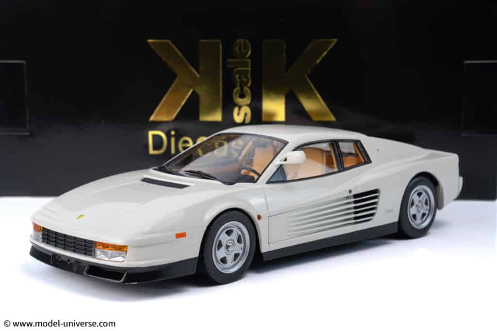 New model arrivals at model-universe.com include Werk83's Porsche 917 "Pink Pig", KK Scale's "Miami Vice" Ferrari Testarossa and many more ... 6 KK Scale - 1:18 Ferrari Testarossa Monospeccio 1984 'Miami Vice' White - Diecast Model