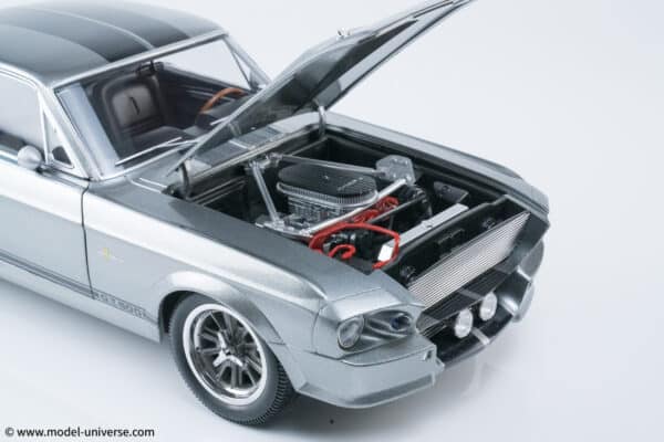 1:12 Ford Mustang Shelby GT500 Eleanor 1967 "Gone in 60 Seconds" Grey Metallic/Black - Diecast Model - KK Scale - Image 10