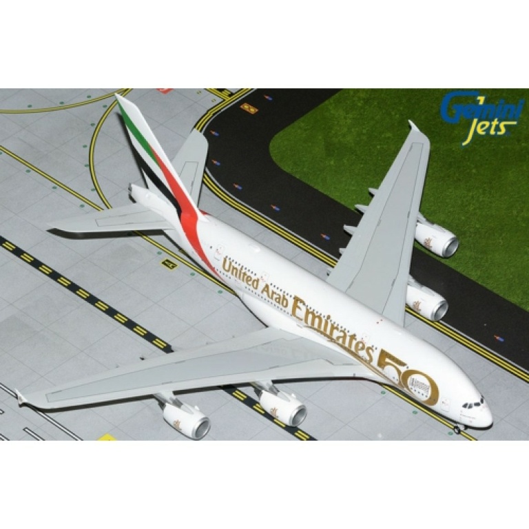 gemini jets - 1:200 emirates a380 uae 50th anniversary livery (g2uae1056)