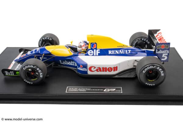GP Replicas - 1:12 Williams Renault FW14B #5 Nigel Mansell Grand Slam British GP 1992 with Driver Figure - Limited Edition Resin Model