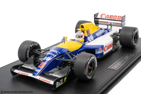 GP Replicas - 1:12 Williams Renault FW14B #5 Nigel Mansell Grand Slam British GP 1992 with Driver Figure - Limited Edition Resin Model