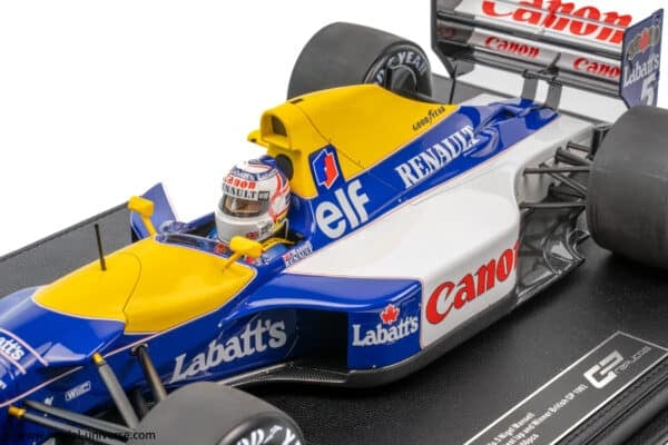 GP Replicas - 1:12 Williams Renault FW14B #5 Nigel Mansell Grand Slam British GP 1992 with Driver Figure - Limited Edition Resin Model